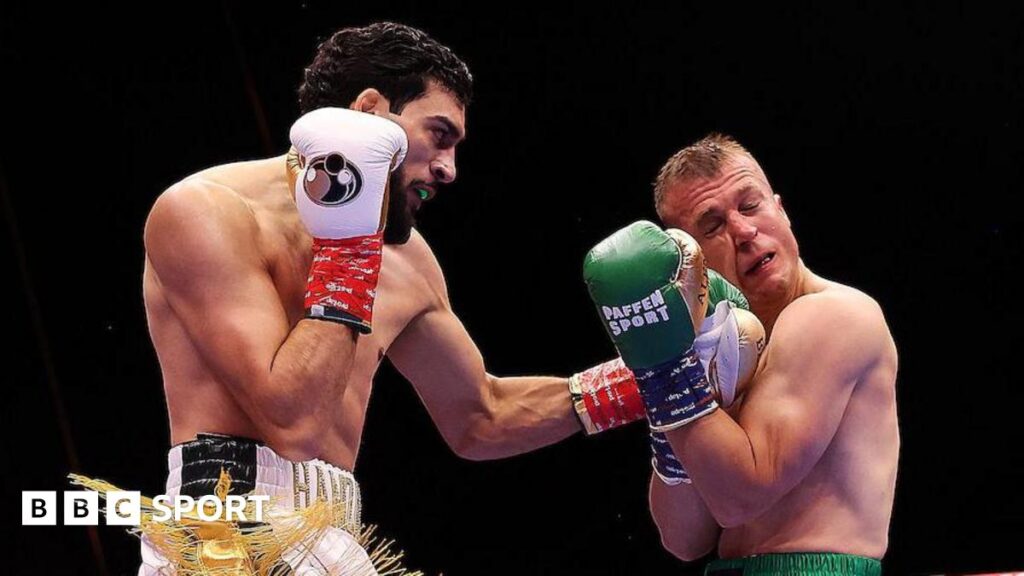 Sheeraz vs Begic: Hamzah Sheeraz wins super-middleweight title with knockout win