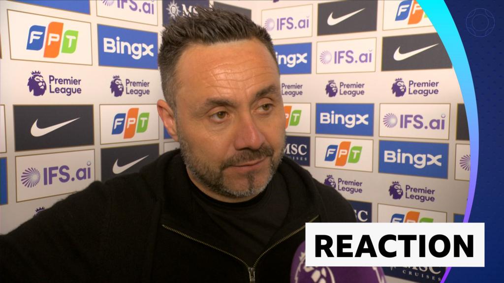 Premier League: Roberto De Zerbi reacts to Tottenham Hotspur defeat at Chelsea