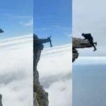 Man dangling off Cape Town mountain leaves Mzansi anxious