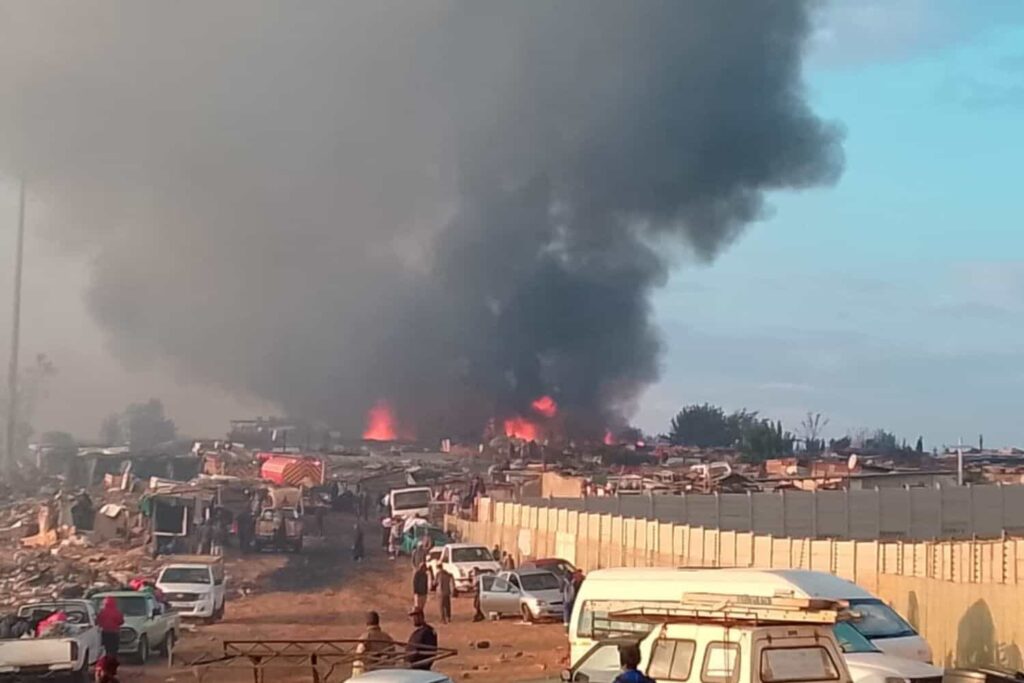 Body discovered amid Rubble after massive Pretoria shack fire