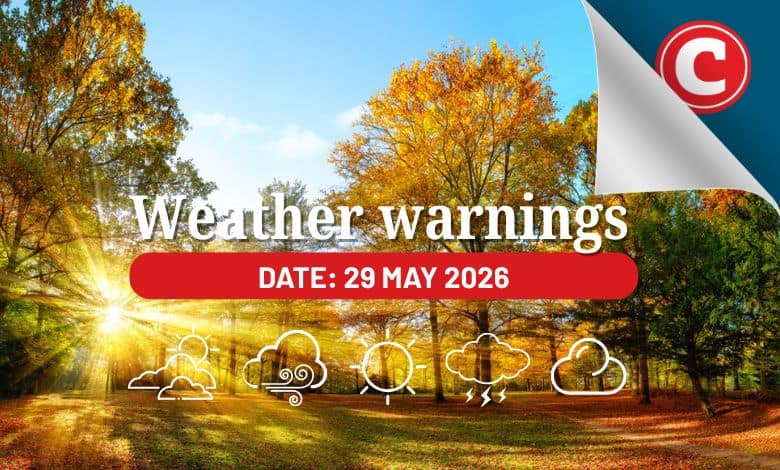 Weather alert: Fine weather for most provinces and showers in KZN