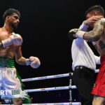 Azim vs Claggett: Briton moves closer to world-title shot with third-round stoppage win