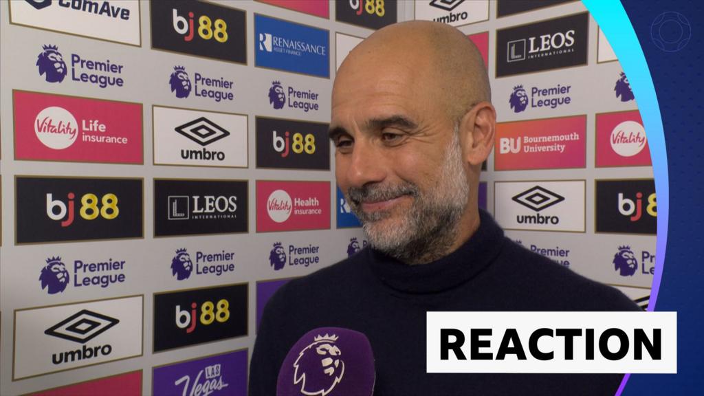 Pep Guardiola: Manchester City boss tightlipped on future after 1-1 draw at Bournemouth