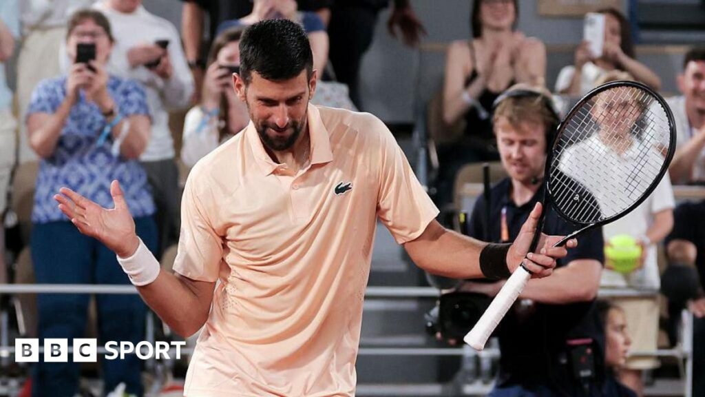 French Open 2026 results: Rusty Novak Djokovic beats Giovanni Mpetshi Perricard in four sets