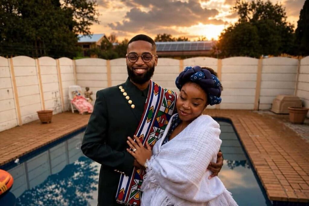 Nkululeko Mahlangu and wife announce ‘surprise’ after wedding