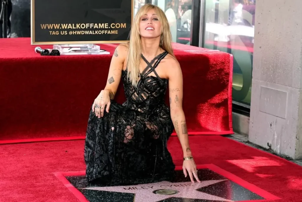 Miley Cyrus gets a star on the Hollywood Walk of Fame