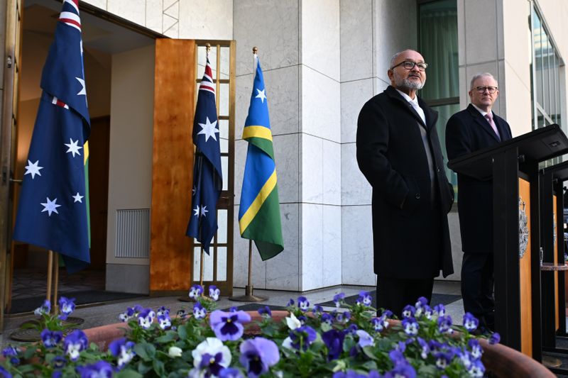 New Solomon Islands leader reviews security pact with China, seeks treaty with Australia