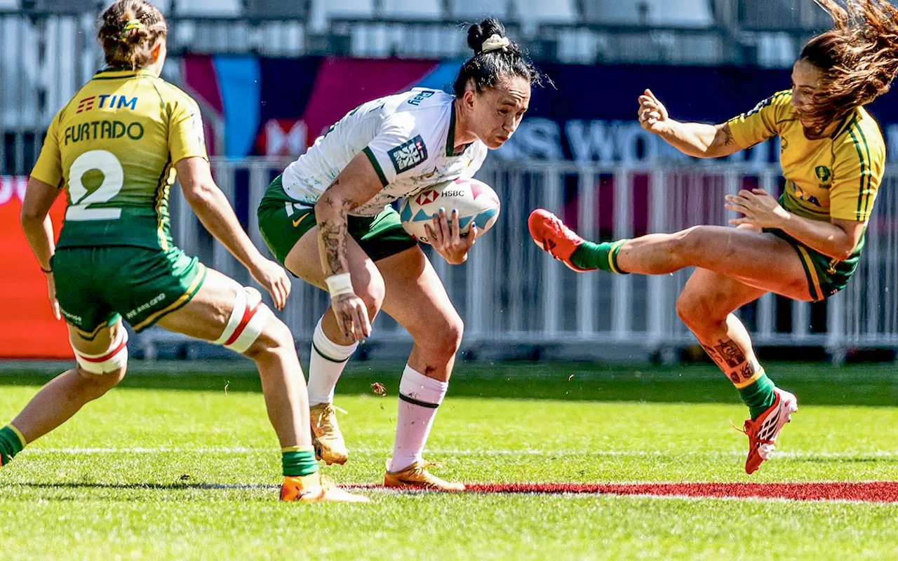 Maria Tshiremba and Ayanda Malinga Strike But Brazil Down Springbok Women’s Sevens in Bordeaux