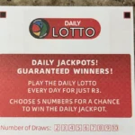 The Daily Lotto results for Saturday, 6 June 2026