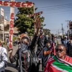 Kenyan police fire tear gas, make arrests at US Ebola centre protest