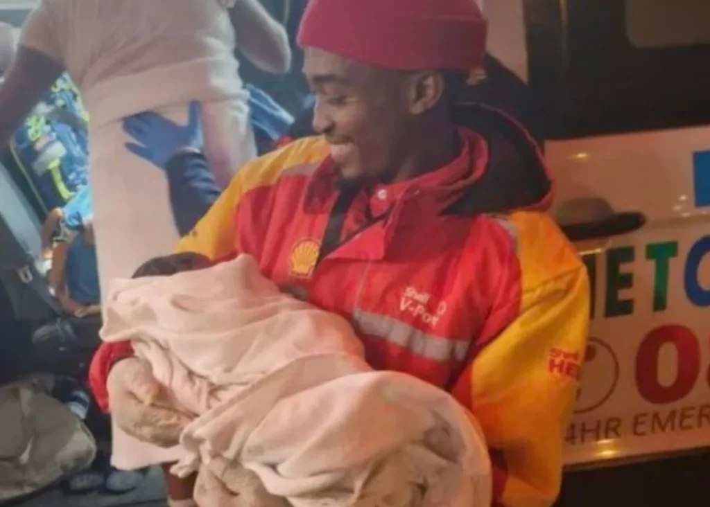 21-year-old Petrol attendant helps delivers baby at garage