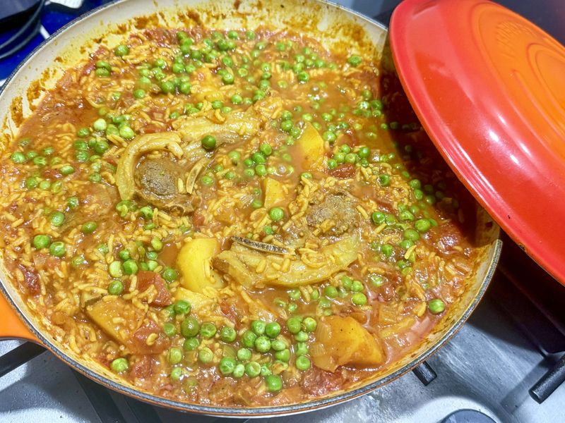 Easy one-pot lamb chop curry and rice
