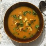 Orange sweet potato and fresh turmeric soup